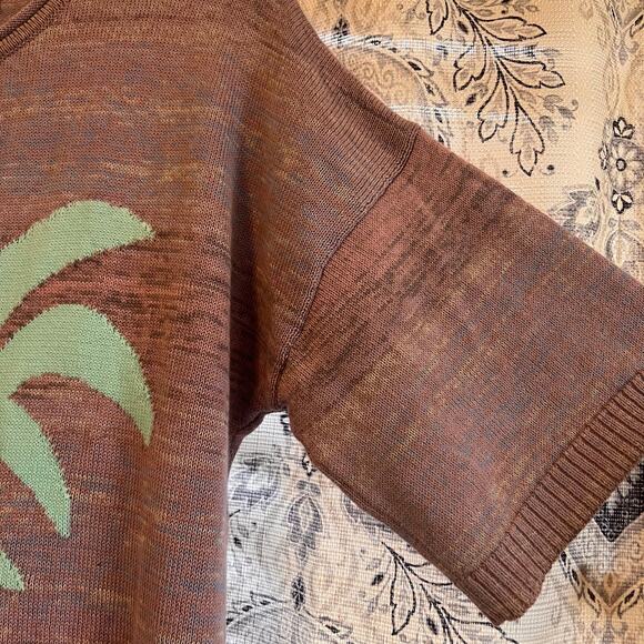 Soft Surroundings Lavender Palm Tree Sweater Tunic Size Medium - Picture 4 of 6